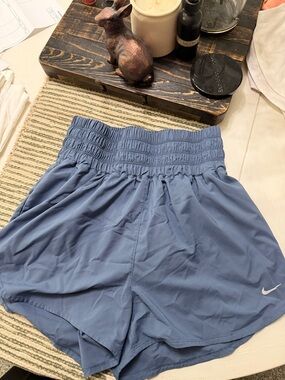 Nike Dusty Blue High-Waist Athletic Shorts